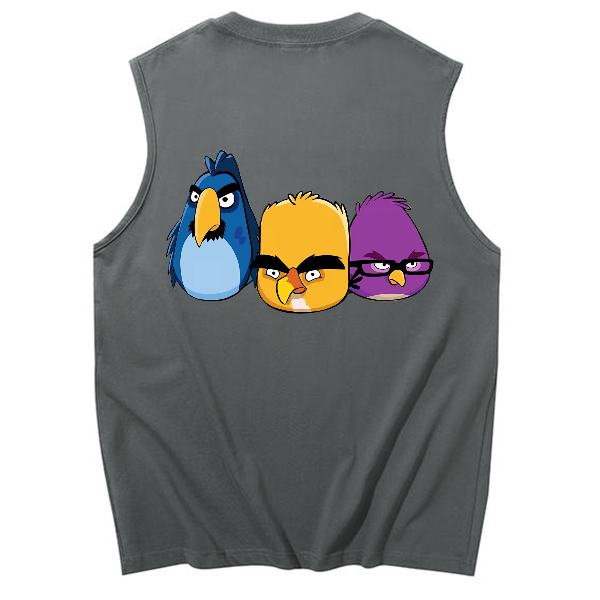 （画像用） Angry Birds アングリーバード コットン100％タンクトップ（背面プリント）